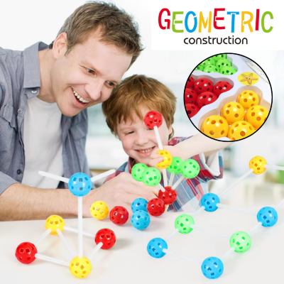 Set construcții geometrice molecular 88 piese | image