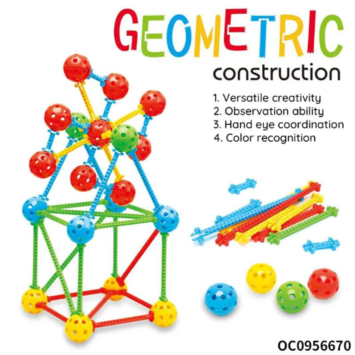 Set construcții geometrice molecular 88 piese