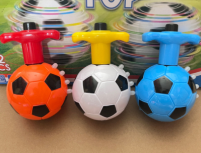 1buc. Giroscop Interactiv cu Formă de Minge de Fotbal, Lumină și Muzică (culoare aleatorie) | image