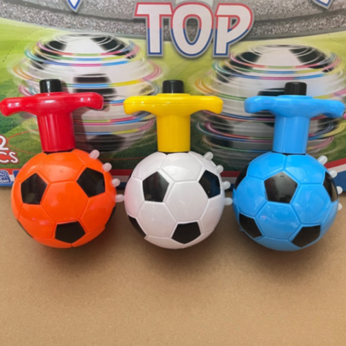 1buc. Giroscop Interactiv cu Formă de Minge de Fotbal, Lumină și Muzică (culoare aleatorie)