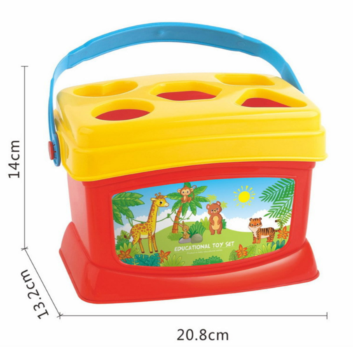 Set Educativ 3 în 1 - Sortator de Forme, Turn de Stivuire și Jucării de Baie