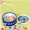 Set de pescuit magnetic din lemn cu vietăți marine