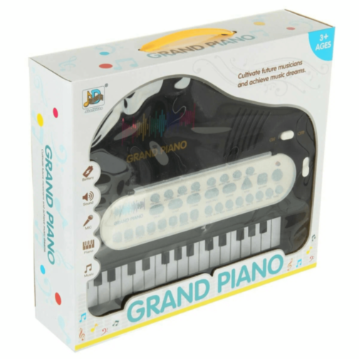 Pian Electronic Grand Piano cu Microfon și Funcții Muzicale (culoare aleatorie)