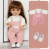 Păpușă Chimi Doll 36 cm cu Salopetă Roz și Păr Lung