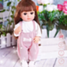 Păpușă Chimi Doll 36 cm cu Salopetă Roz și Păr Lung