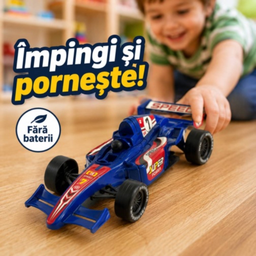 Mașină de curse cu inerție, model tip Formula