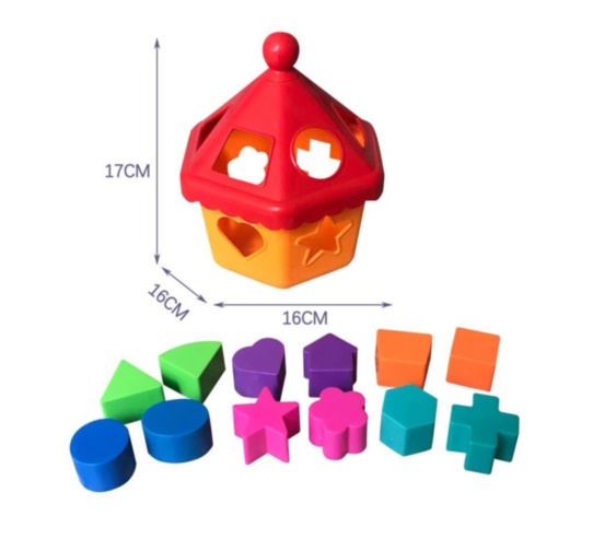 Căsuță cu Stivuitor de 12 Forme Geometrice 