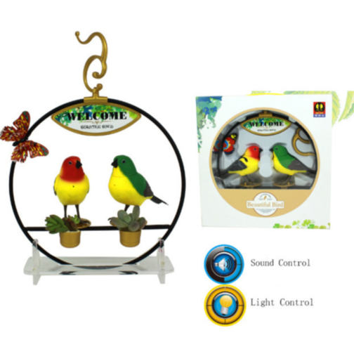 2 buc. Păsări Interactive cu Control Vocal și Lumini