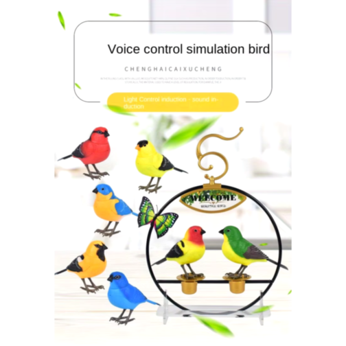 2 buc. Păsări Interactive cu Control Vocal și Lumini