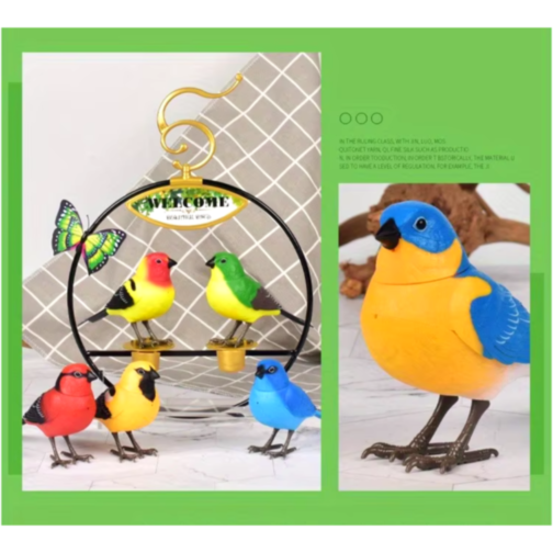 2 buc. Păsări Interactive cu Control Vocal și Lumini