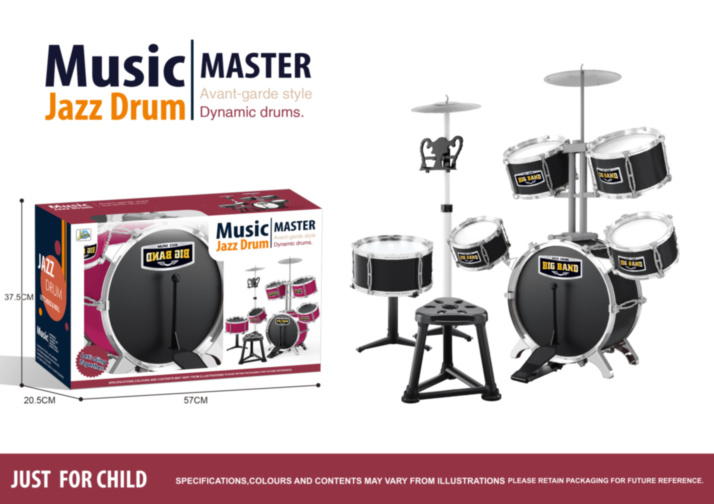 Set complet de tobe Jazz: Stil avangardist și dinamic, pentru micii muzicieni