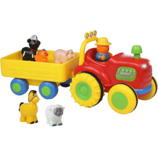 Tractor Interactiv cu Animale și Lumini - Jucărie Educativă pentru Copii