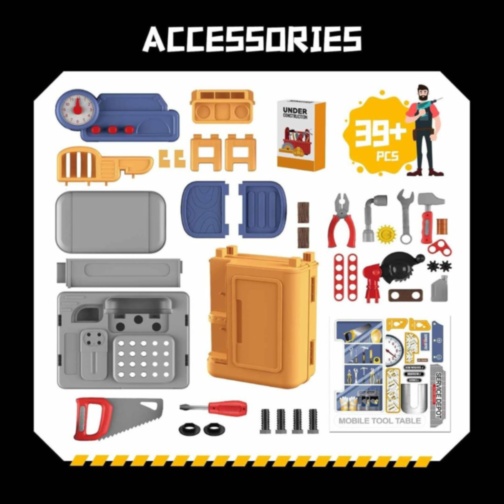 Masă de Lucru cu Scule 3-în-1 pentru Copii