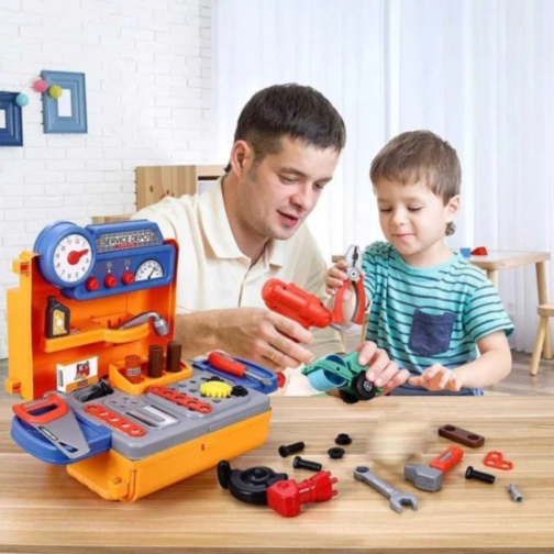 Masă de Lucru cu Scule 3-în-1 pentru Copii