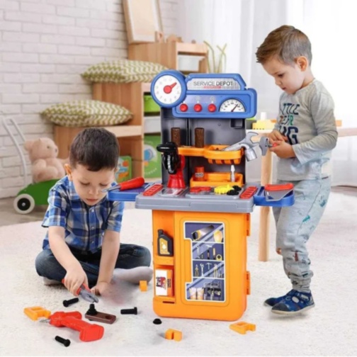 Masă de Lucru cu Scule 3-în-1 pentru Copii