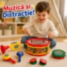 Set instrumente muzicale pentru copii cu tobă și trompetă