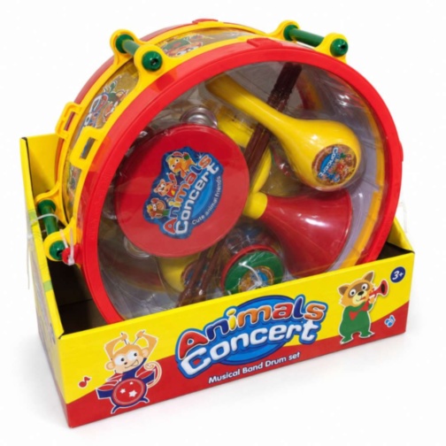 Set instrumente muzicale pentru copii cu tobă și trompetă