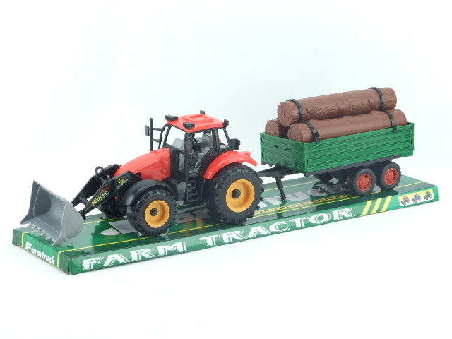Tractor cu Remorcă cu Lemne, 47cm