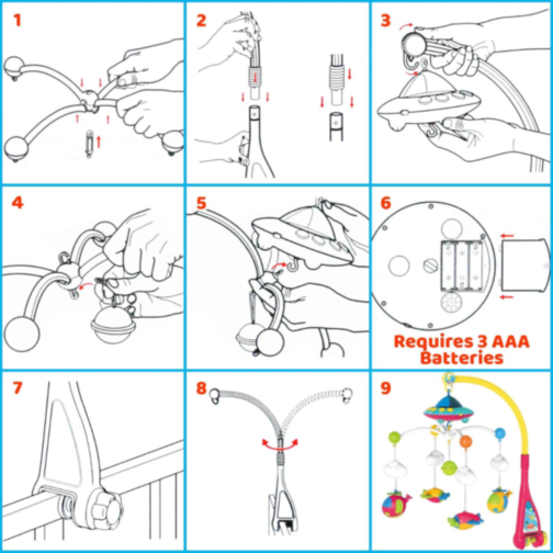 Carusel Muzical cu Proiecție și Telecomandă