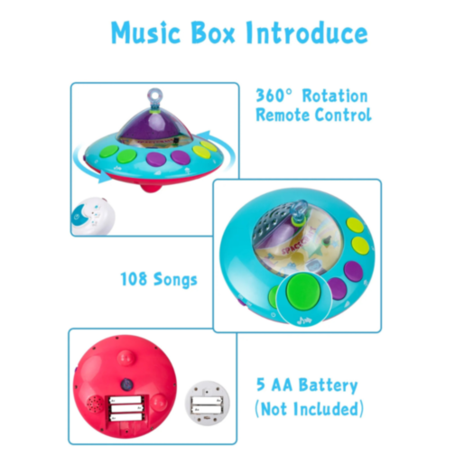 Carusel Muzical cu Proiecție și Telecomandă