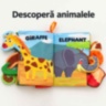 Carte textilă senzorială cu animale, melodii și lumini