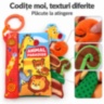 Carte textilă senzorială cu animale, melodii și lumini