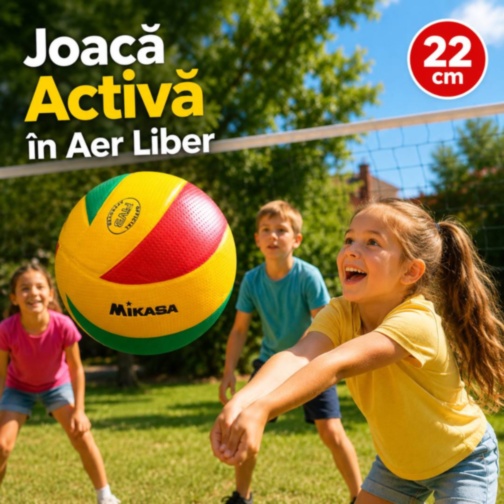 Minge de Volei PVC 22 cm pentru Copii