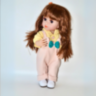 Păpușă Chimi Doll 38 cm cu Salopetă Roz și Păr Lung, Corp Moale din Vinil