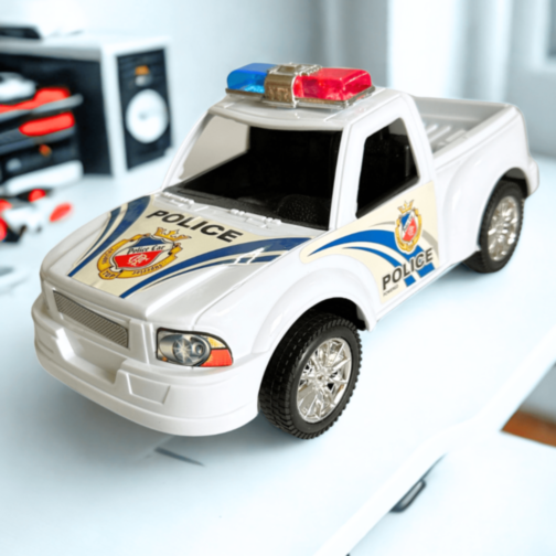Mașină Poliție Pick-Up cu Fricțiune pentru Copii