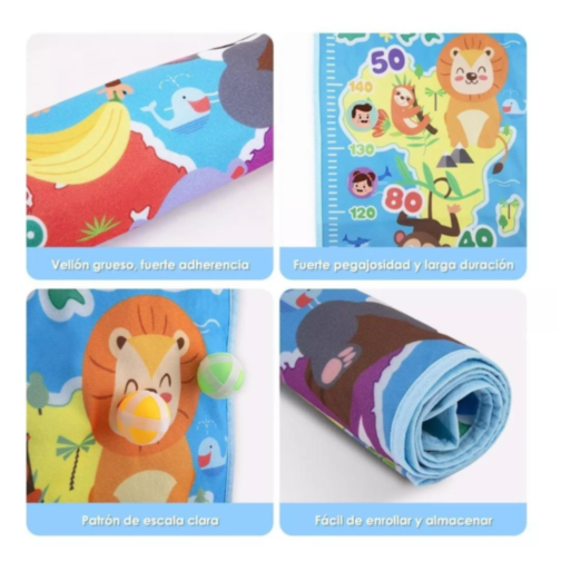 Rigla de înălțime pentru copii cu tematică animalieră