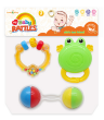 Set de 3 zornăitori vesele - Sunete și forme distractive pentru bebeluși
