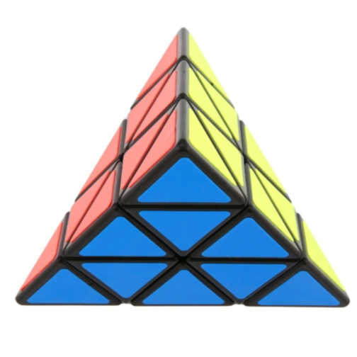 Piramidă puzzle magică colorată