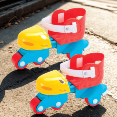 Patine Reglabile cu Roți Duble – Model Colorat pentru Începători | image