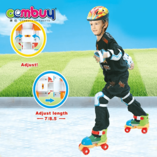 Patine Reglabile cu Roți Duble – Model Colorat pentru Începători