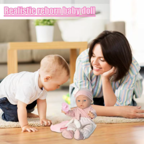Set Păpușă „Lovely Baby” cu Suzetă, Biberon și Păturică