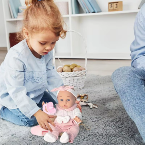 Set Păpușă „Lovely Baby” cu Suzetă, Biberon și Păturică