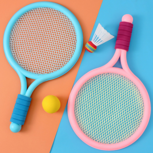 Set Rachete de Tenis și Badminton – 2 Rachete, Minge și Fluturaș (culoare aleatorie)