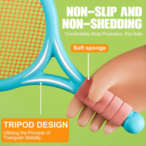 Set Rachete de Tenis și Badminton – 2 Rachete, Minge și Fluturaș (culoare aleatorie)