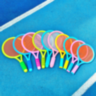 Set Rachete de Tenis și Badminton – 2 Rachete, Minge și Fluturaș (culoare aleatorie)