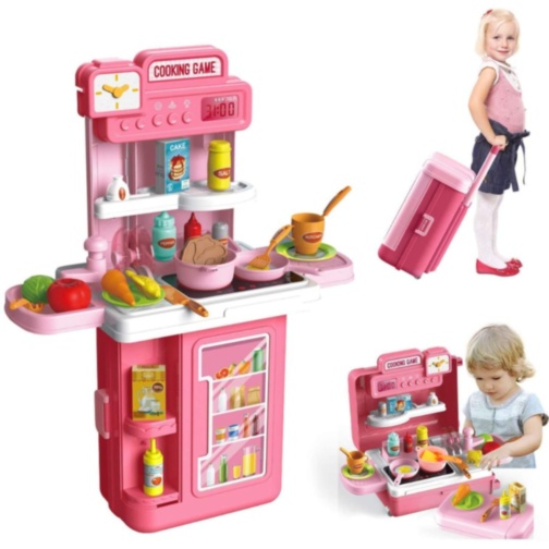 Bucătărie de Jucărie Portabilă 3-în-1 pentru Copii