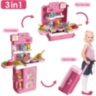 Bucătărie de Jucărie Portabilă 3-în-1 pentru Copii