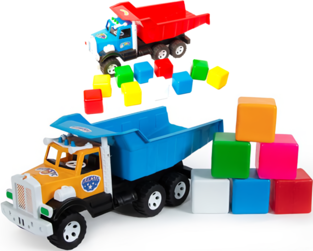 Camion Încărcat cu Cuburi, 52cm 