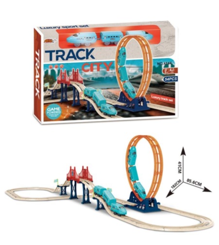 Tren Electric cu Cale Ferată și Obstacole