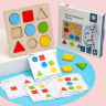 Puzzle Montessori din Lemn cu Forme Geometrice – Învățare Prin Joacă