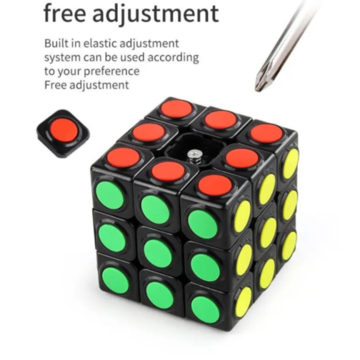Cub Rubik Fidget cu Butoane Colorate