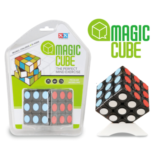 Cub Rubik Fidget cu Butoane Colorate