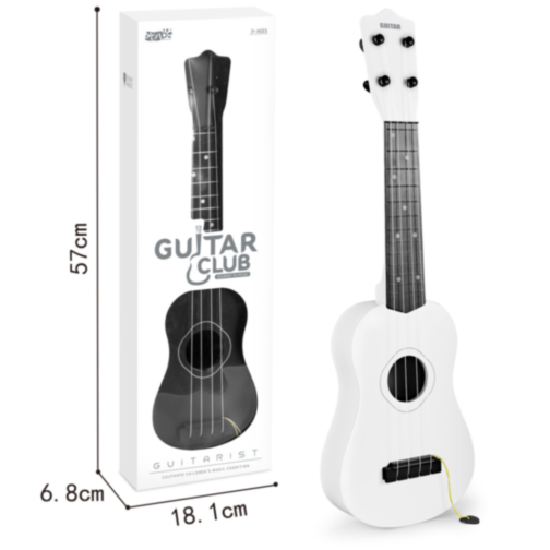 Chitară de Jucărie pentru Copii – 57 cm, cu Pană și Corzi Realiste (culoare aleatorie)