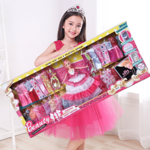 Păpușă cu Rochii și Accesorii 75 cm Set