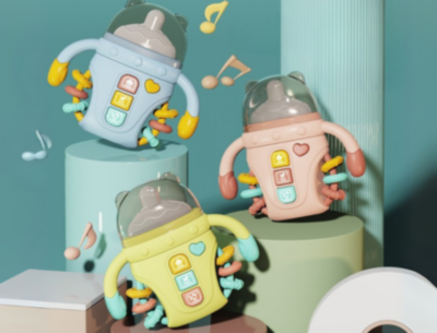 Biberon Jucărie cu Lumină, Muzică și Butoane Interactive (culoare aleatorie) | image