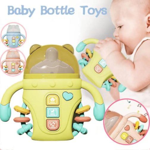 Biberon Jucărie cu Lumină, Muzică și Butoane Interactive (culoare aleatorie)